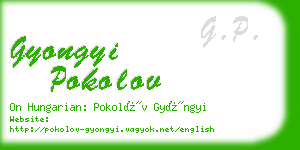 gyongyi pokolov business card